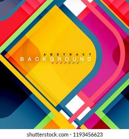 Abstract background, square shapes geometric composition, vector eps10 illustration