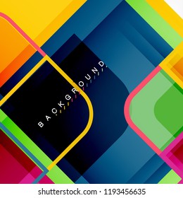 Fondo abstracto, composición geométrica de formas cuadradas, ilustración eps10