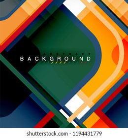 Abstract background, square shapes geometric composition, vector eps10 illustration
