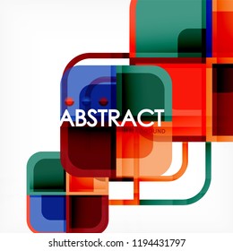Abstract background, square shapes geometric composition, vector eps10 illustration