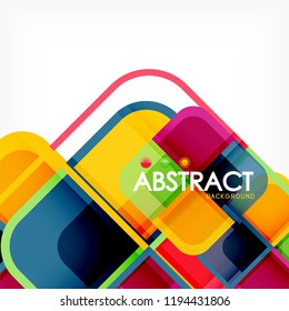 Abstract background, square shapes geometric composition, vector eps10 illustration