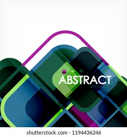 Abstract background, square shapes geometric composition, vector eps10 illustration