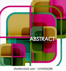 Abstract background, square shapes geometric composition, vector eps10 illustration