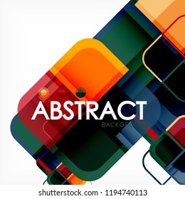 Fondo abstracto, composición geométrica de formas cuadradas, ilustración eps10