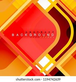 Abstract background, square shapes geometric composition, vector eps10 illustration