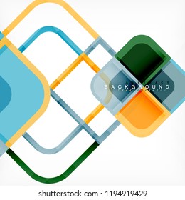 Abstract background, square shapes geometric composition, vector eps10 illustration