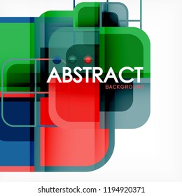 Abstract background, square shapes geometric composition, vector eps10 illustration