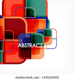 Fondo abstracto, composición geométrica de formas cuadradas, ilustración eps10