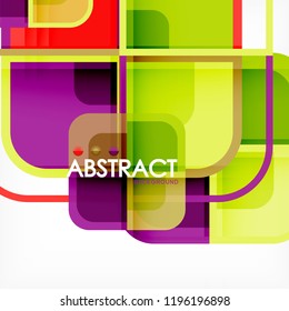 Abstract background, square shapes geometric composition, vector eps10 illustration