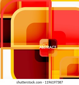 Abstract background, square shapes geometric composition, vector eps10 illustration