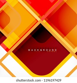 Fondo abstracto, composición geométrica de formas cuadradas, ilustración eps10