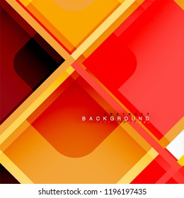 Abstract background, square shapes geometric composition, vector eps10 illustration