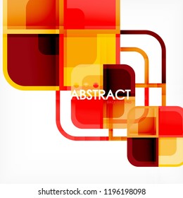 Abstract background, square shapes geometric composition, vector eps10 illustration