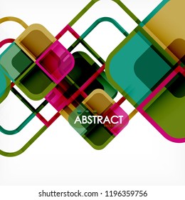 Abstract background, square shapes geometric composition, vector eps10 illustration