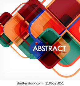 Abstract background, square shapes geometric composition, vector eps10 illustration