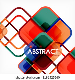 Abstract background, square shapes geometric composition, vector eps10 illustration