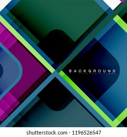 Abstract background, square shapes geometric composition, vector eps10 illustration