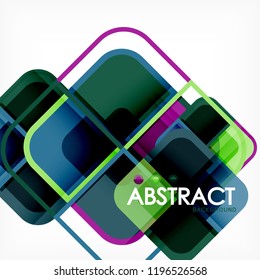 Abstract background, square shapes geometric composition, vector eps10 illustration