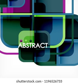 Abstract background, square shapes geometric composition, vector eps10 illustration