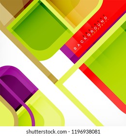 Abstract background, square shapes geometric composition, vector eps10 illustration