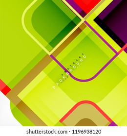 Abstract background, square shapes geometric composition, vector eps10 illustration