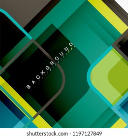 Abstract background, square shapes geometric composition, vector eps10 illustration