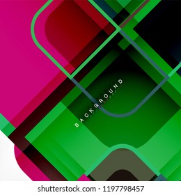 Abstract background, square shapes geometric composition, vector eps10 illustration