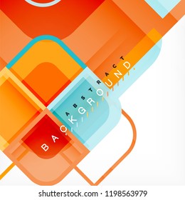 Abstract background, square shapes geometric composition, vector eps10 illustration