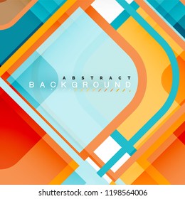 Abstract background, square shapes geometric composition, vector eps10 illustration