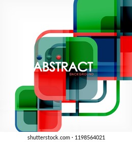 Abstract background, square shapes geometric composition, vector eps10 illustration