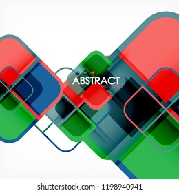 Abstract background, square shapes geometric composition, vector eps10 illustration