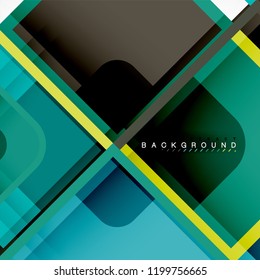 Fondo abstracto, composición geométrica de formas cuadradas, ilustración eps10