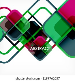 Abstract background, square shapes geometric composition, vector eps10 illustration