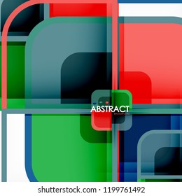 Abstract background, square shapes geometric composition, vector eps10 illustration