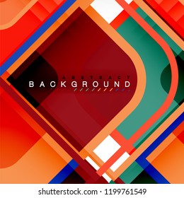 Fondo abstracto, composición geométrica de formas cuadradas, ilustración eps10