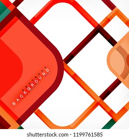 Abstrakter Hintergrund, geometrische Zusammensetzung quadratischer Formen, Vektorgrafik