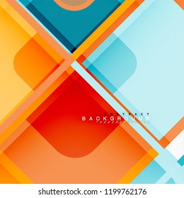 Abstract background, square shapes geometric composition, vector eps10 illustration