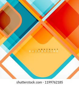Fondo abstracto, composición geométrica de formas cuadradas, ilustración eps10