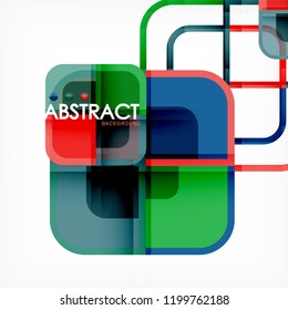 Abstract background, square shapes geometric composition, vector eps10 illustration