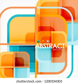 Fondo abstracto, composición geométrica de formas cuadradas, ilustración eps10