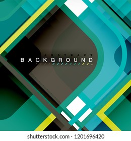 Abstract background, square shapes geometric composition, vector eps10 illustration