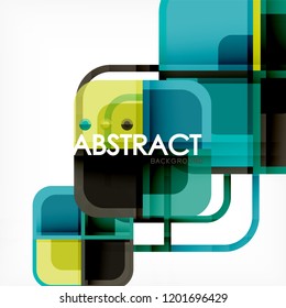 Abstract background, square shapes geometric composition, vector eps10 illustration