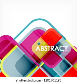 Abstract background, square shapes geometric composition, vector eps10 illustration