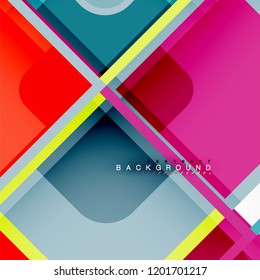 Abstract background, square shapes geometric composition, vector eps10 illustration