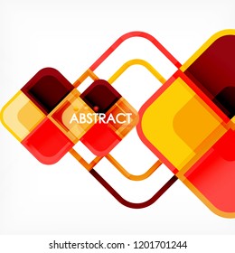 Fondo abstracto, composición geométrica de formas cuadradas, ilustración eps10