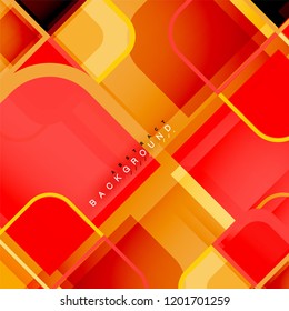 Abstract background, square shapes geometric composition, vector eps10 illustration