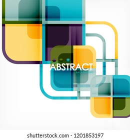 Fondo abstracto, composición geométrica de formas cuadradas, ilustración eps10
