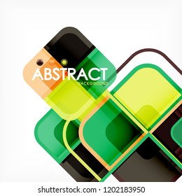 Fondo abstracto, composición geométrica de formas cuadradas, ilustración eps10