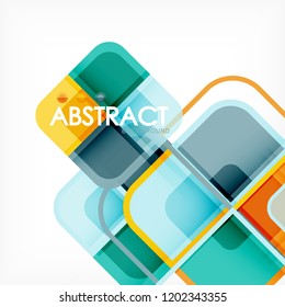 Abstract background, square shapes geometric composition, vector eps10 illustration