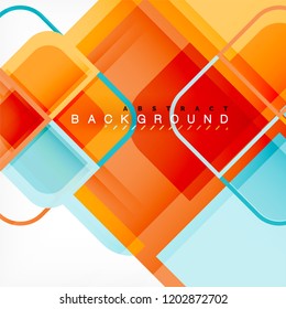 Abstract background, square shapes geometric composition, vector eps10 illustration